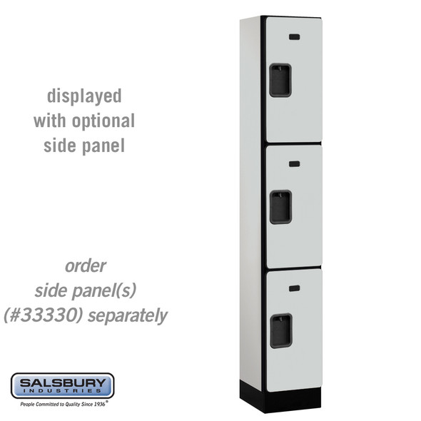 Salsbury 12" Wide Triple Tier Designer Wood Locker - 1 Wide - 6 Feet High - 18 Inches Deep - - Resettable Combination Locks Salsbury 12" Wide Triple Tier Designer Wood Locker - 1 Wide - 6 Feet High - 18 Inches Deep - - Resettable Combination Locks