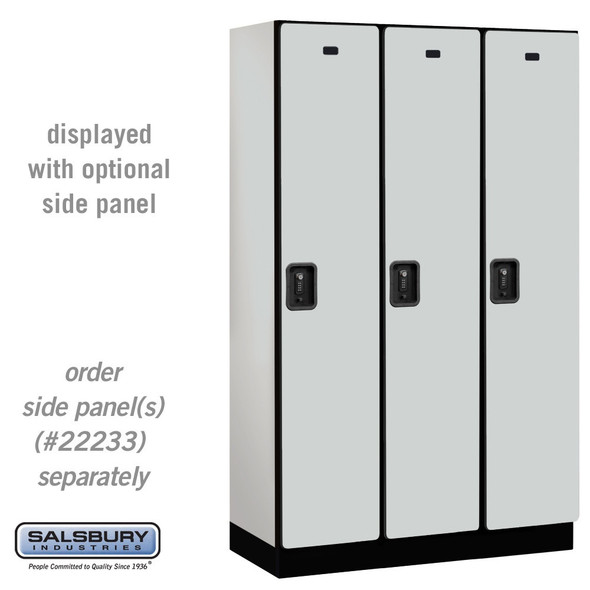 Salsbury 15" Wide Single Tier Designer Wood Locker - 3 Wide - 6 Feet High - 18 Inches Deep - - Electronic Locks Salsbury 15" Wide Single Tier Designer Wood Locker - 3 Wide - 6 Feet High - 18 Inches Deep - - Electronic Locks