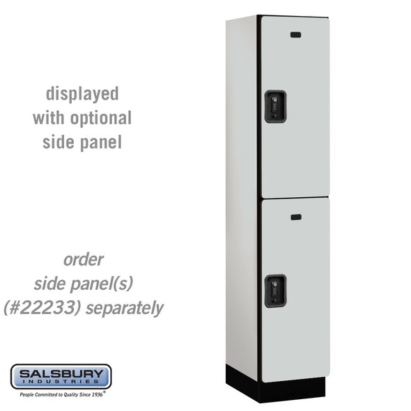Salsbury 15" Wide Double Tier Designer Wood Locker - 1 Wide - 6 Feet High - 21 Inches Deep - - Electronic Locks Salsbury 15" Wide Double Tier Designer Wood Locker - 1 Wide - 6 Feet High - 21 Inches Deep - - Electronic Locks