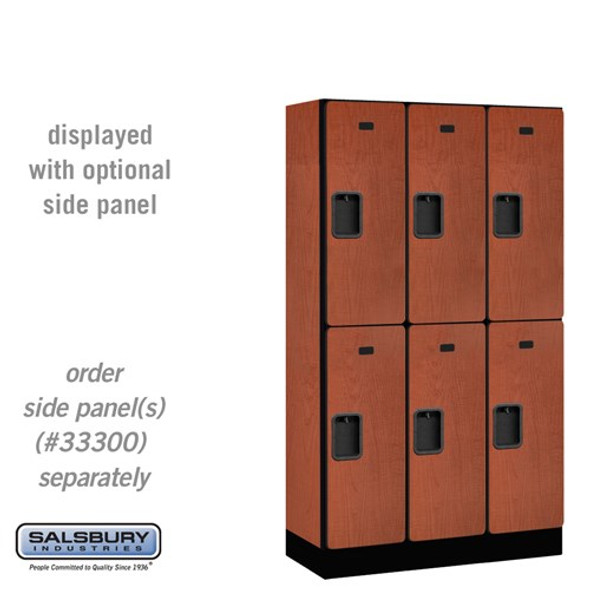 Salsbury 12" Wide Double Tier Designer Wood Locker - 3 Wide - 5 Feet High - 15 Inches Deep - - Hasps Salsbury 12" Wide Double Tier Designer Wood Locker - 3 Wide - 5 Feet High - 15 Inches Deep - - Hasps