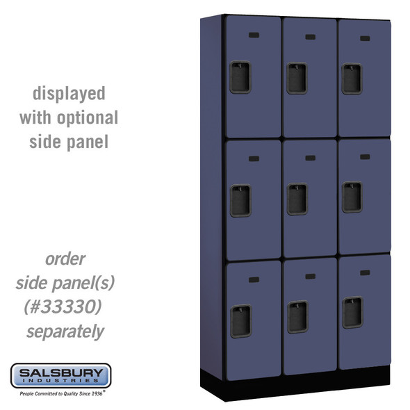 Salsbury 12" Wide Triple Tier Designer Wood Locker - 3 Wide - 6 Feet High - 18 Inches Deep - Hasps Salsbury 12" Wide Triple Tier Designer Wood Locker - 3 Wide - 6 Feet High - 18 Inches Deep - Hasps