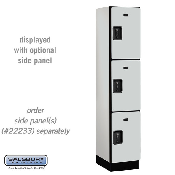 Salsbury 15" Wide Four Tier Designer Wood Locker - 1 Wide - 6 Feet High - 21 Inches Deep - Electronic Locks Salsbury 15" Wide Four Tier Designer Wood Locker - 1 Wide - 6 Feet High - 21 Inches Deep - Electronic Locks