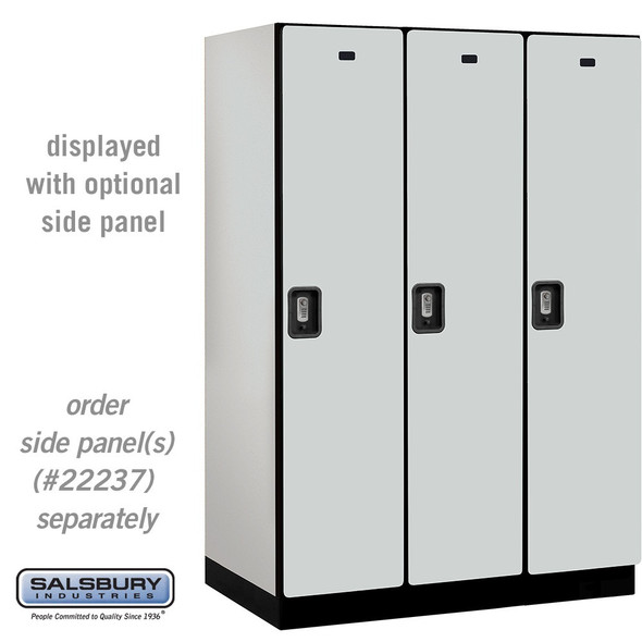 Salsbury 18" Wide Single Tier Designer Wood Locker - 3 Wide - 6 Feet High - 24 Inches Deep - - Electronic Locks Salsbury 18" Wide Single Tier Designer Wood Locker - 3 Wide - 6 Feet High - 24 Inches Deep - - Electronic Locks