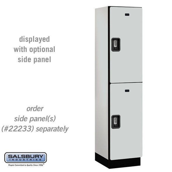 Salsbury 18" Wide Double Tier Designer Wood Locker - 1 Wide - 6 Feet High - 21 Inches Deep - - Electronic Locks Salsbury 18" Wide Double Tier Designer Wood Locker - 1 Wide - 6 Feet High - 21 Inches Deep - - Electronic Locks