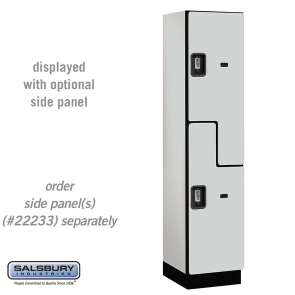 Salsbury 18" Wide Double Tier 'S' Style Designer Wood Locker - 1 Wide - 6 Feet High - 21 Inches Deep - - Electronic Locks Salsbury 18" Wide Double Tier 'S' Style Designer Wood Locker - 1 Wide - 6 Feet High - 21 Inches Deep - - Electronic Locks