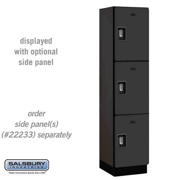 Salsbury 18" Wide Four Tier Designer Wood Locker - 1 Wide - 6 Feet High - 21 Inches Deep - - Electronic Locks Salsbury 18" Wide Four Tier Designer Wood Locker - 1 Wide - 6 Feet High - 21 Inches Deep - - Electronic Locks