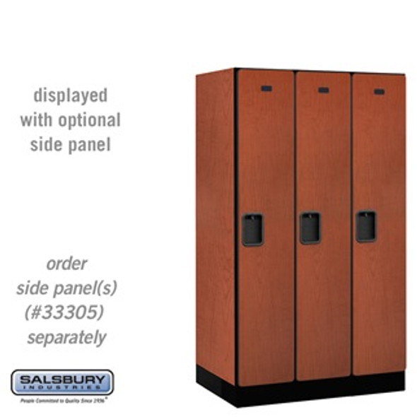 Designer Wood Locker - Single Tier 3 Wide 5 Feet High 21 Inches Deep Cherry Designer Wood Locker - Single Tier 3 Wide 5 Feet High 21 Inches Deep Cherry