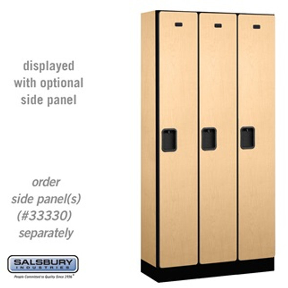 Designer Wood Locker - Single Tier 3 Wide 6 Feet High 15 Inches Deep Maple Designer Wood Locker - Single Tier 3 Wide 6 Feet High 15 Inches Deep Maple