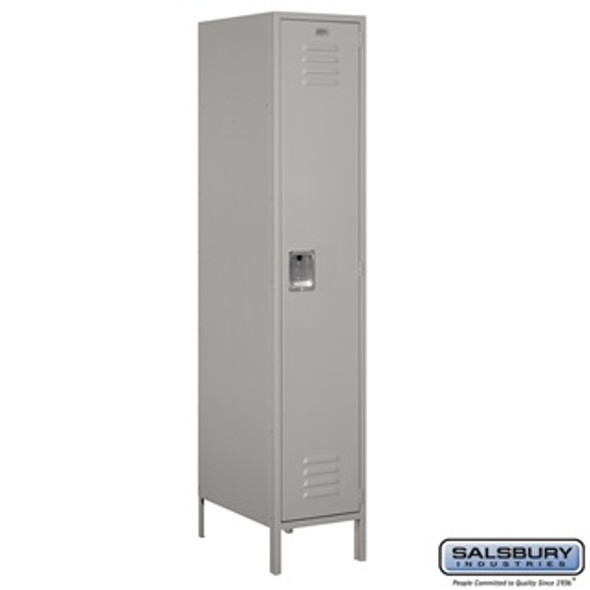 18 Inch Extra Wide Standard Metal Locker - Single Tier 1 6 Feet High 21 Inches Deep Gra