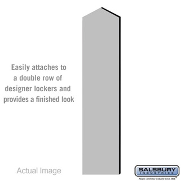 Double End Side Panel - for 6 Feet High 15 Inch Deep Designer Wood Locker with Sloping Hood Gr