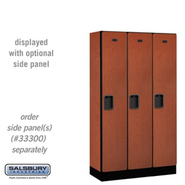 Designer Wood Locker - Single Tier 3 Wide 5 Feet High 15 Inches Deep Cherry Designer Wood Locker - Single Tier 3 Wide 5 Feet High 15 Inches Deep Cherry