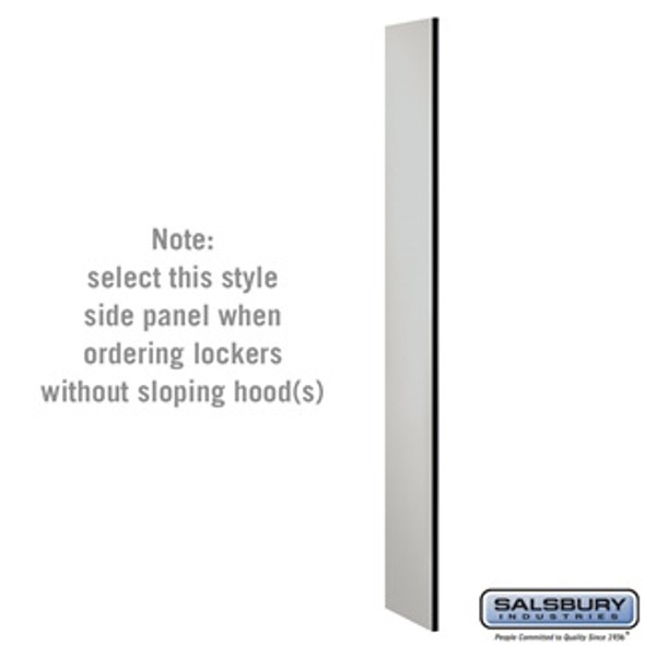 Side Panel - for 6 Feet High 15 Inch Deep Designer Wood Locker without Sloping Hood Gray