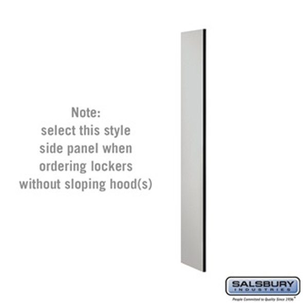 Side Panel - for 5 Feet High 15 Inch Deep Designer Wood Locker without Sloping Hood Gray