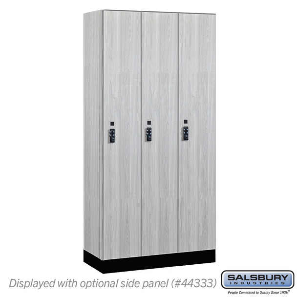 Salsbury 12" Wide Premier Wood Locker - Single Tier - 3 Wide - 6 Feet High - 18" Deep - Resettable Combination Locks