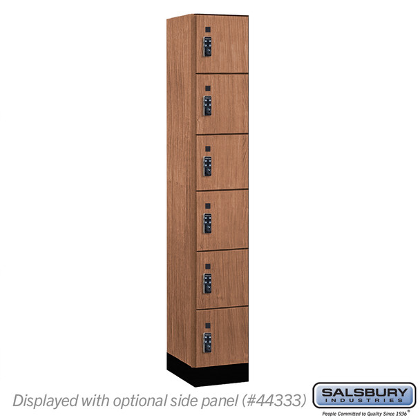 Salsbury 12" Wide Premier Wood Locker - Six Tier Box Style - 1 Wide - 6 Feet High - 18" Deep - Resettable Combination Locks