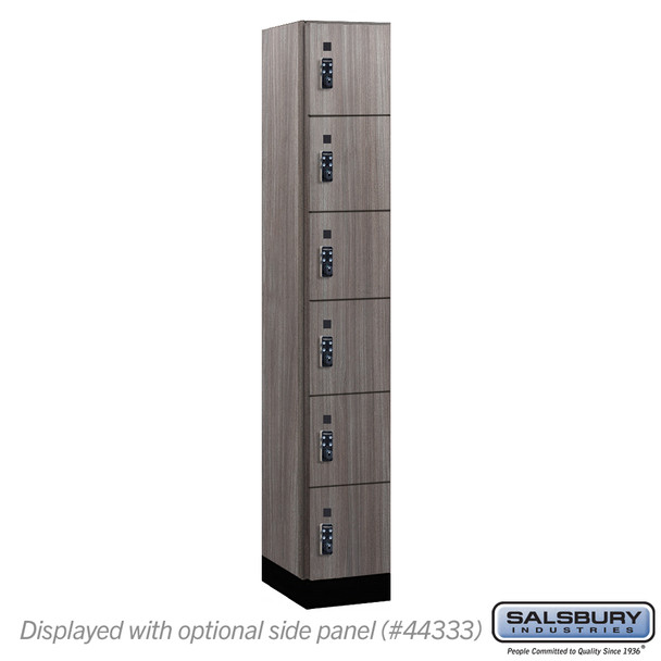 Salsbury 12" Wide Premier Wood Locker - Six Tier Box Style - 1 Wide - 6 Feet High - 18" Deep - Resettable Combination Locks
