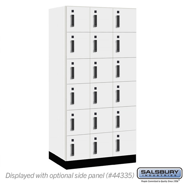 Premier Wood Locker - Six Tier Box Style - 3 Wide - 6 Feet High - 21" Deep