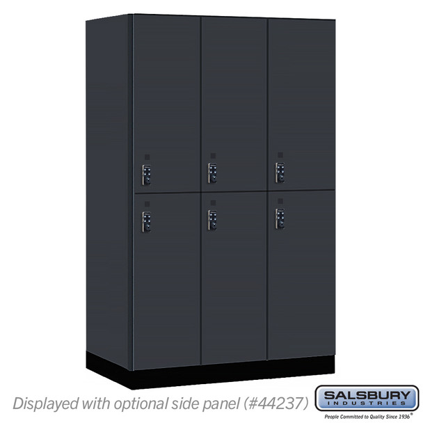 Salsbury 15" Wide Premier Wood Locker - Double Tier - 3 Wide - 6 Feet High - 24" Deep - Resettable Combination Locks