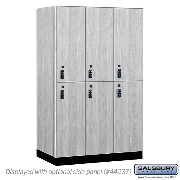 Salsbury 15" Wide Premier Wood Locker - Double Tier - 3 Wide - 6 Feet High - 24" Deep - Resettable Combination Locks