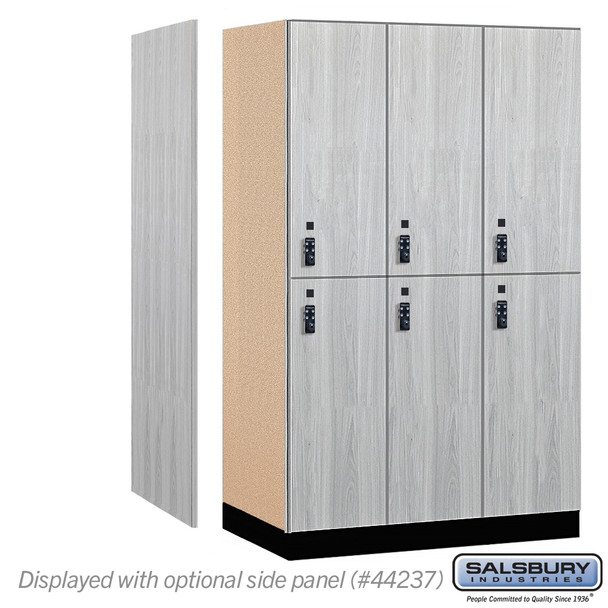 Salsbury 15" Wide Premier Wood Locker - Double Tier - 3 Wide - 6 Feet High - 24" Deep - Resettable Combination Locks