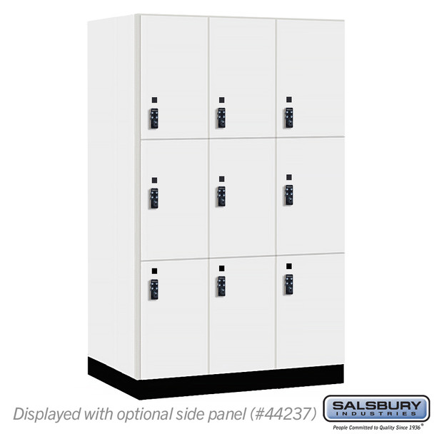Salsbury 15" Wide Premier Wood Locker - Triple Tier - 3 Wide - 6 Feet High - 24" Deep - Resettable Combination Locks