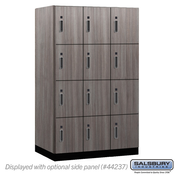 Wood Lockers - 15" Wide Premier Wood Locker - Four Tier - 3 Wide - 6 Feet High - 24" Deep - Electronic Locks