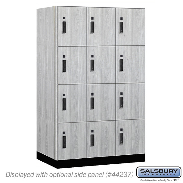 Wood Lockers - 15" Wide Premier Wood Locker - Four Tier - 3 Wide - 6 Feet High - 24" Deep - Electronic Locks