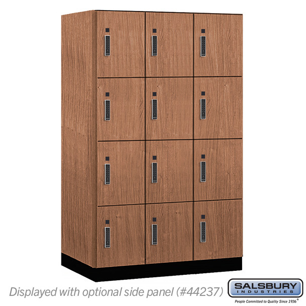 Wood Lockers - 15" Wide Premier Wood Locker - Four Tier - 3 Wide - 6 Feet High - 24" Deep - Electronic Locks