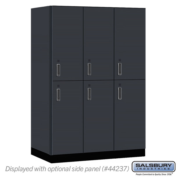 Salsbury 18" Wide Premier Wood Locker - Double Tier - 3 Wide - 6 Feet High - 24" Deep - Electronic Locks