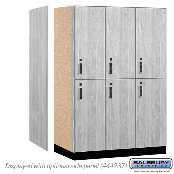 Salsbury 18" Wide Premier Wood Locker - Double Tier - 3 Wide - 6 Feet High - 24" Deep - Electronic Locks