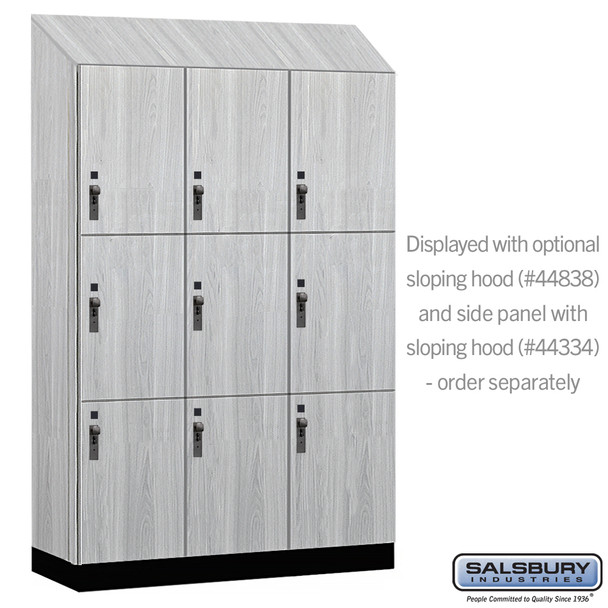 Salsbury 18" Wide Premier Wood Locker - Triple Tier - 3 Wide - 6 Feet High - 18" Deep - Hasp