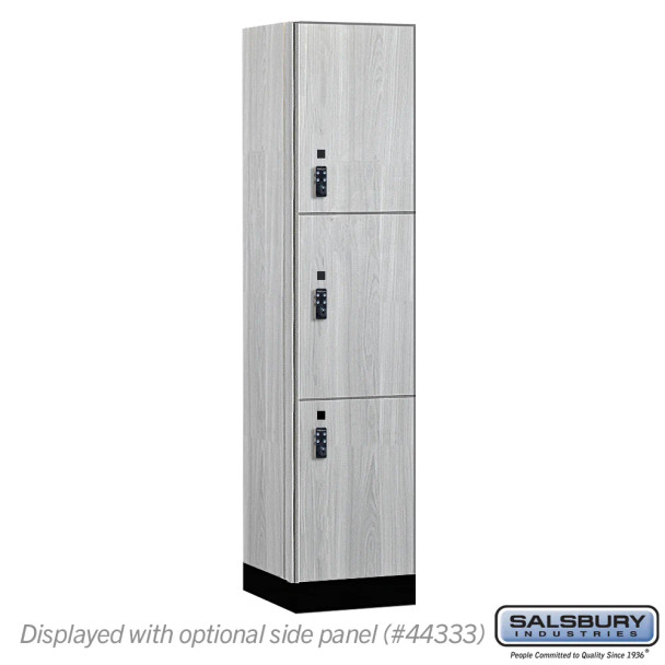Salsbury 18" Wide Premier Wood Locker - Triple Tier - 1 Wide - 6 Feet High - 18" Deep - Resettable Combination Locks