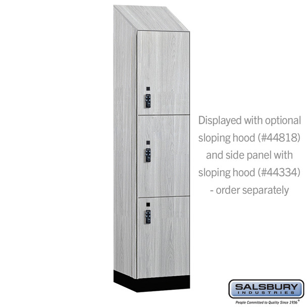 Salsbury 18" Wide Premier Wood Locker - Triple Tier - 1 Wide - 6 Feet High - 18" Deep - Resettable Combination Locks