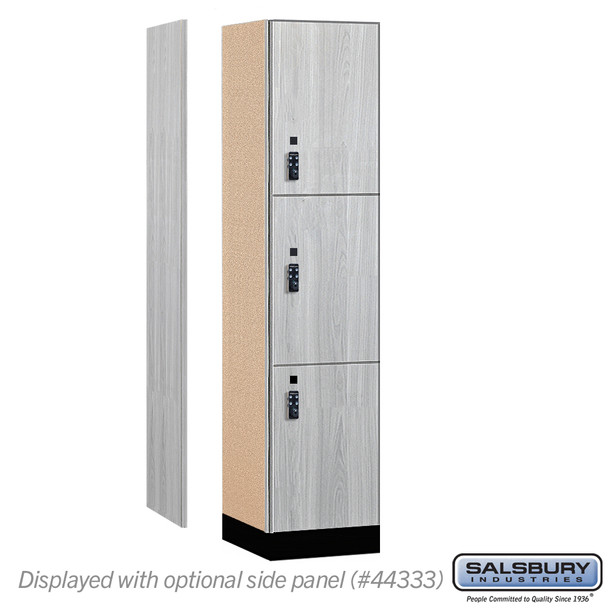 Salsbury 18" Wide Premier Wood Locker - Triple Tier - 1 Wide - 6 Feet High - 18" Deep - Resettable Combination Locks