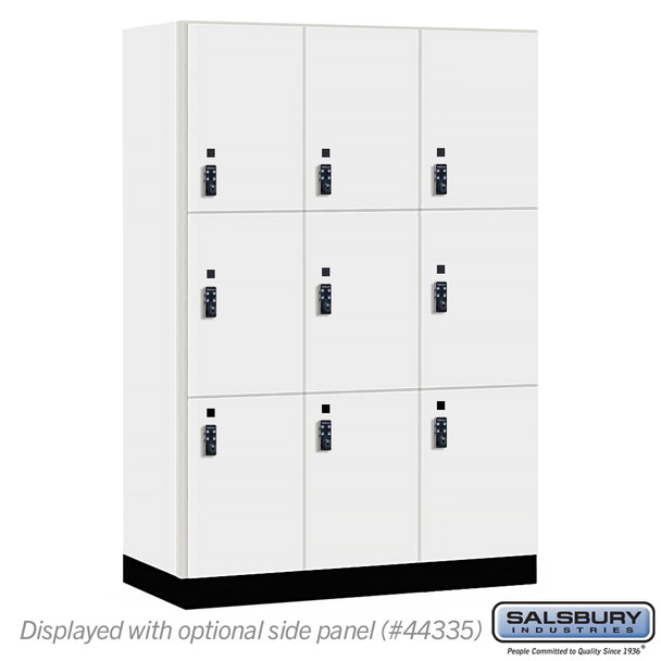 Salsbury 18" Wide Premier Wood Locker - Triple Tier - 3 Wide - 6 Feet High - 21" Deep - Resettable Combination Locks