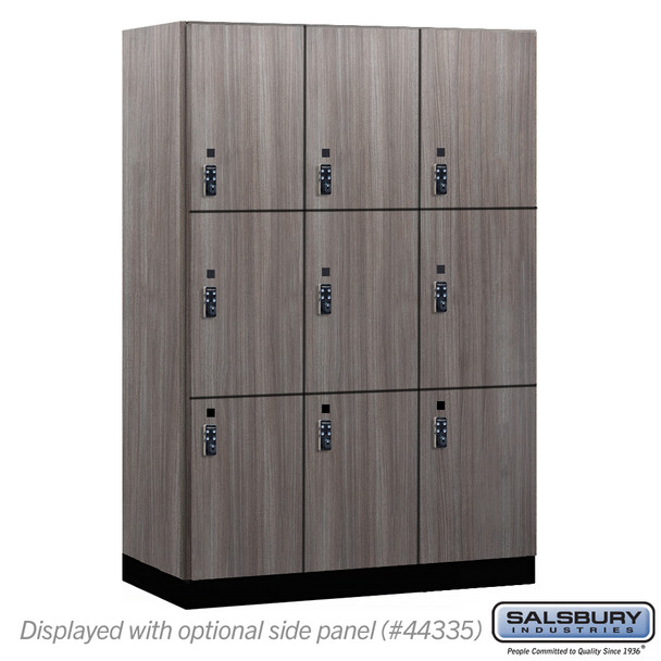Salsbury 18" Wide Premier Wood Locker - Triple Tier - 3 Wide - 6 Feet High - 21" Deep - Resettable Combination Locks