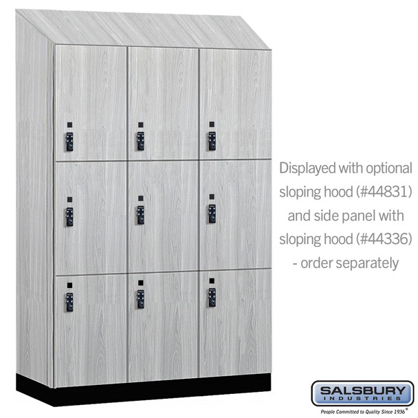 Salsbury 18" Wide Premier Wood Locker - Triple Tier - 3 Wide - 6 Feet High - 21" Deep - Resettable Combination Locks