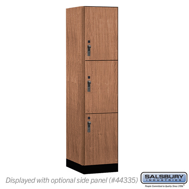 Salsbury 18" Wide Premier Wood Locker - Triple Tier - 1 Wide - 6 Feet High - 21" Deep - Hasp