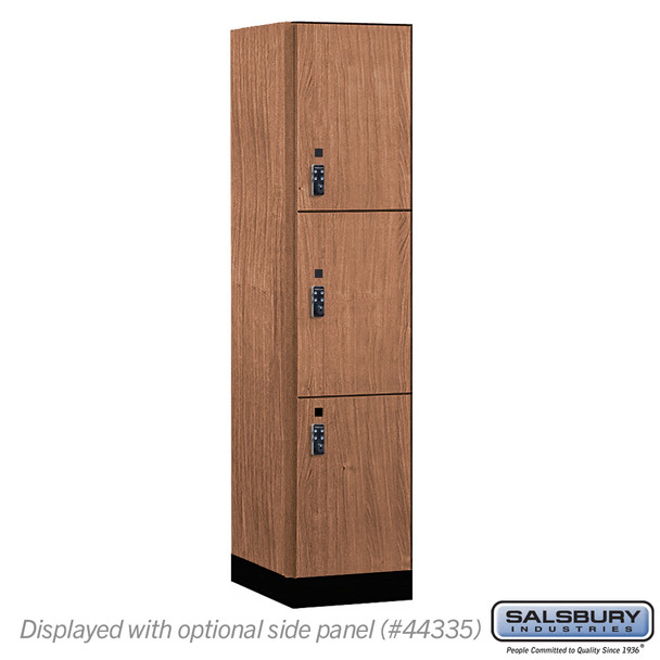 Salsbury 18" Wide Premier Wood Locker - Triple Tier - 1 Wide - 6 Feet High - 21" Deep - Resettable Combination Locks