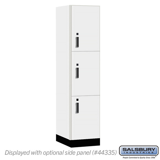 Salsbury 18" Wide Premier Wood Locker - Triple Tier - 1 Wide - 6 Feet High - 21" Deep - Electronic Locks