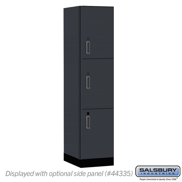 Salsbury 18" Wide Premier Wood Locker - Triple Tier - 1 Wide - 6 Feet High - 21" Deep - Electronic Locks