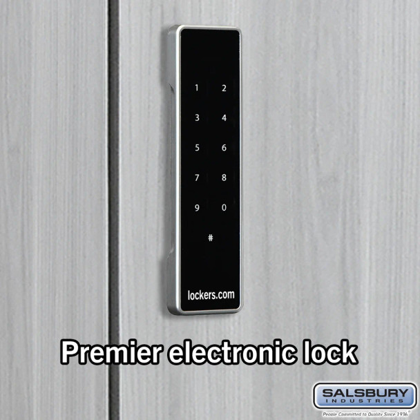Salsbury 18" Wide Premier Wood Locker - Triple Tier - 1 Wide - 6 Feet High - 21" Deep - Electronic Locks