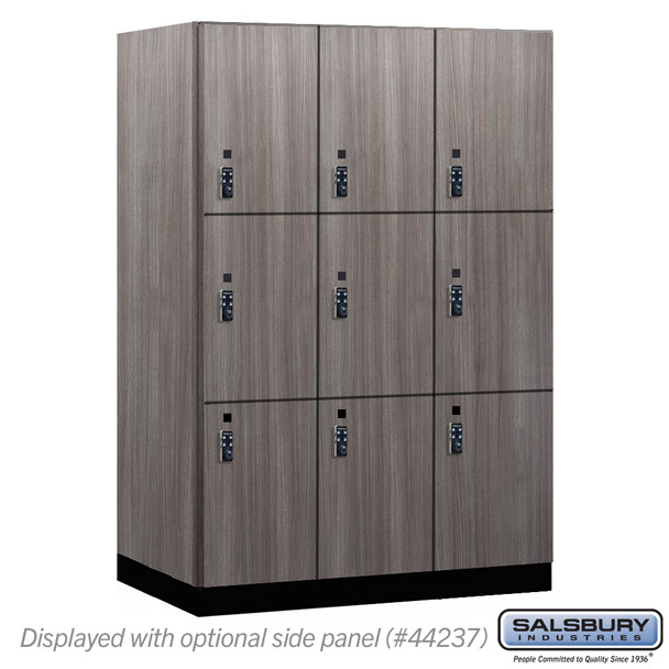 18" Wide Premier Wood Locker - Triple Tier - 3 Wide - 6 Feet High - 24" Deep - Resettable Combination Locks