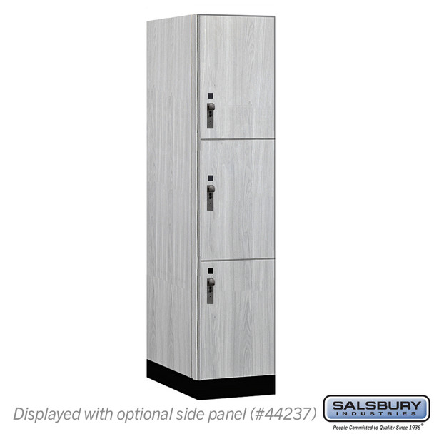 Salsbury 18" Wide Premier Wood Locker - Triple Tier - 1 Wide - 6 Feet High - 24" Deep  - Hasp