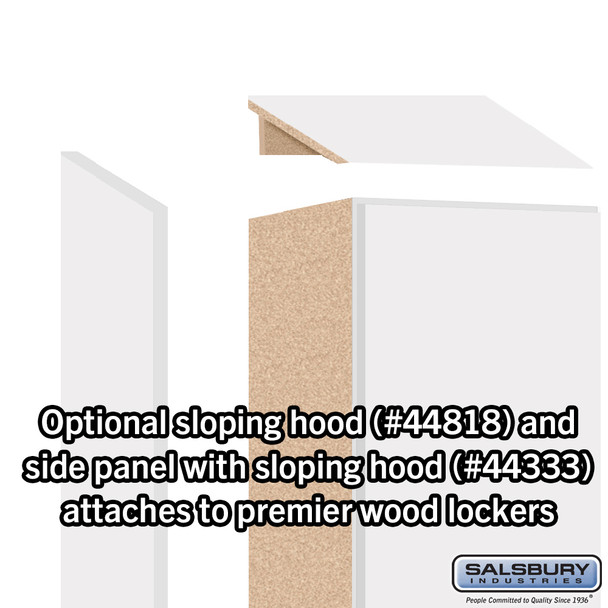 Salsbury Sloping Hood - for 18 Inches Wide - 18 Inch Deep Premier Wood Locker - 1 Wide