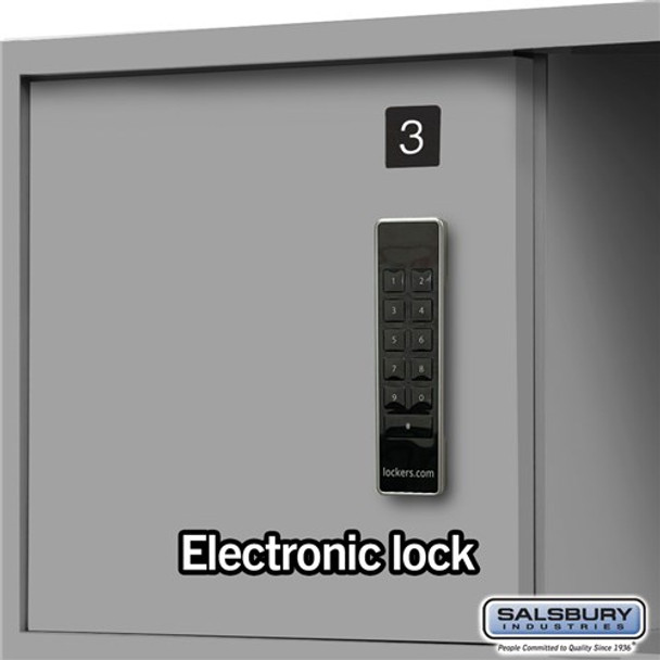 Salsbury 24" Wide Premier Wood Open Access Locker - 6 Feet High - 24 Inches Deep - Electronic Locks