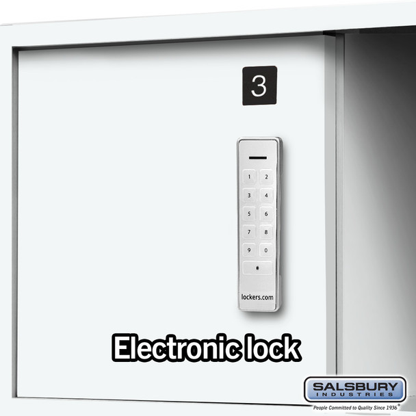 Salsbury 24" Wide Premier Wood Open Access Locker - 6 Feet High - 24 Inches Deep - Electronic Locks