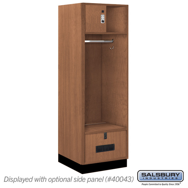 Premier Wood Open Access Locker - 6 Feet High - 24 Inches Deep - Red Oak
