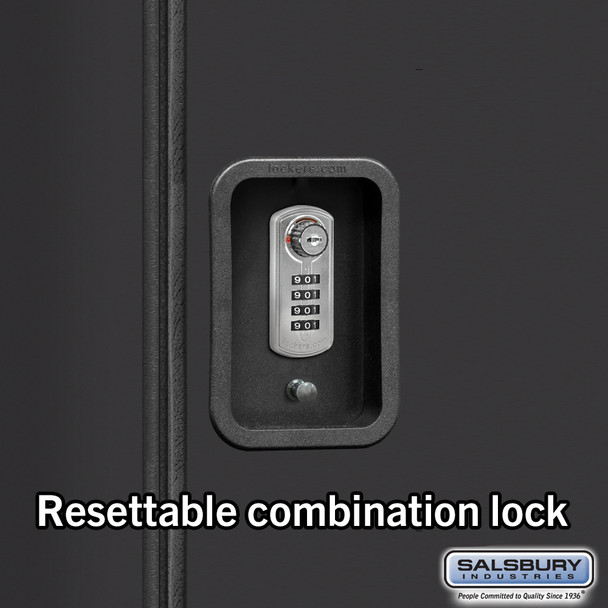 Salsbury 12" Wide Single Tier Designer Wood Locker - 3 Wide - 6 Feet High - 15 Inches Deep  Resettable Combination Locks