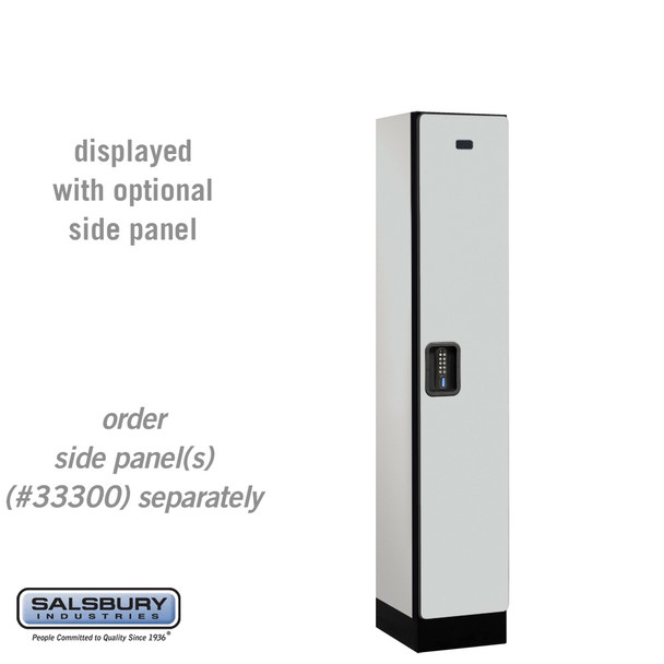 Salsbury 12" Wide Single Tier Designer Wood Locker - 1 Wide - 5 Feet High - 15 Inches Deep - Mahogany - Black Electronic Locks